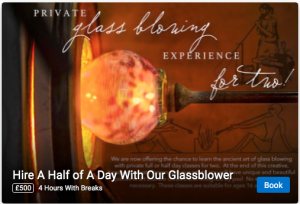 Glassblowing gift voucher